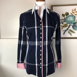 Fior Da Liso Cecile 2 Blue Diva Check Shirt